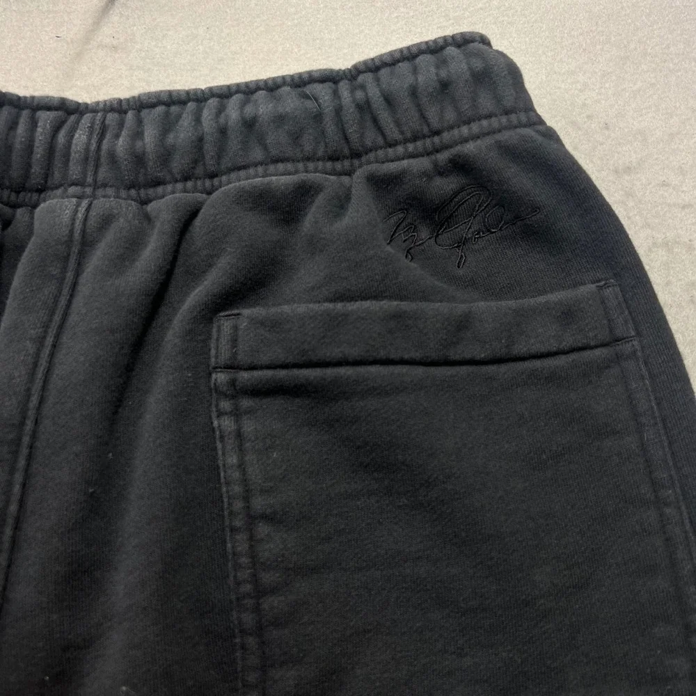 Jordan Mens Fleece Jogger Sweatpants Black Embroidered Logo Size Large 1781